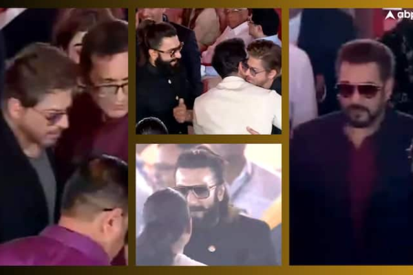 Shah rukh khan Salman khan sanjay dutt more bollywood celebs attend Maharashtra CM Devendra Fadnavis oath ceremony