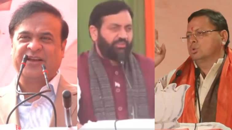 Delhi Assembly Elections 2025 Hemant Biswa Sarma Pushkar Dhami Naib Singh Saini Chandrababu Naidu campaign for BJP