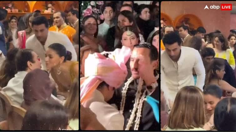 Aadar Jain-Alekha Advani wedding Saif Ali Khan performed brother in law duty alia bhatt Ranbir kapoor touch feet win hearts