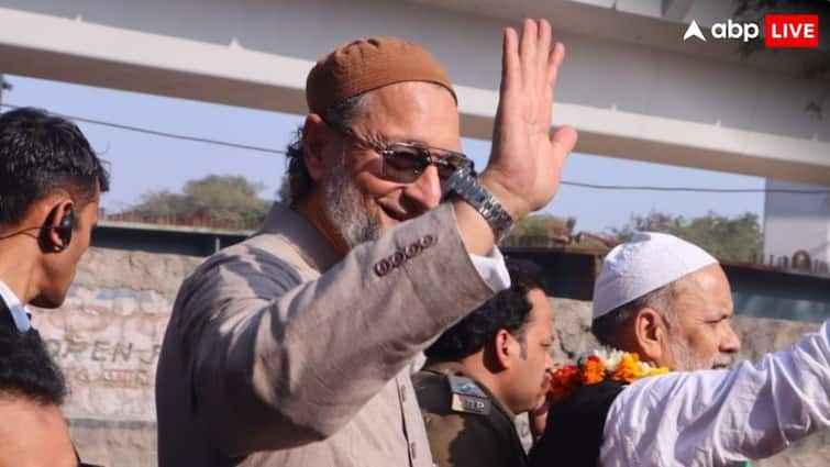 Delhi Elections 2025 Asaduddin Owaisi Road Show In Favour Of AIMIM Candidate Shifa Ur Rehman Attack On Amanatullah Khan ANN