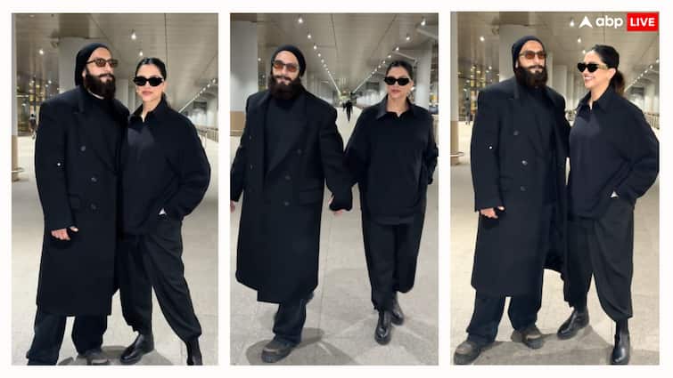 ऑल ब्लैक ड्रेस, आंखों पर चश्मा… स्वैगी लुक में दिखे दीपिका पादुकोण और रणवीर सिंह, देखें फोटोज