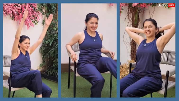 bhagyashree fitneess secret revealed these 3 chair exercises will loose belly fat keep you healthy