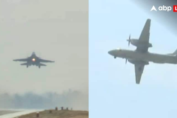 गंगा एक्सप्रेसवे की हवाई पट्टी पर गरजे राफेल और सुखोई, दुनिया ने देखा IAF का दम