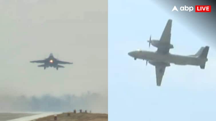 गंगा एक्सप्रेसवे की हवाई पट्टी पर गरजे राफेल और सुखोई, दुनिया ने देखा IAF का दम