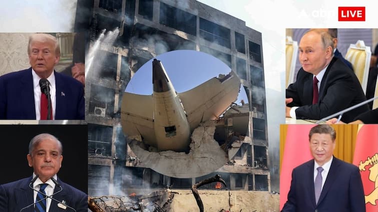 Ahmedabad Plane Crash world leader reaction donald trump vladimir putin Shehbaz Sharif china bangladesh