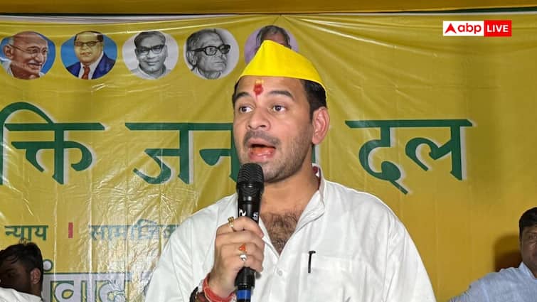 तेज प्रताप यादव ने ‘जनशक्ति जनता दल’ का चुनाव चिह्न बताया, पोस्टर से पिता की तस्वीर गायब, दिया ये नारा