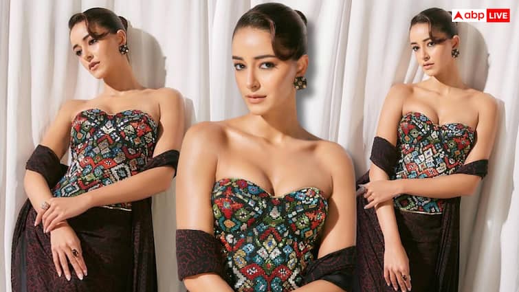 अनन्या पांडे ने पहनी बांधनी साड़ी, पटोला कॉर्सेट ब्लाउज पर टिकी हर किसी की नजर